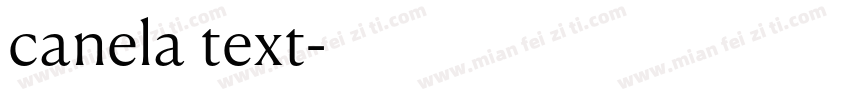 canela text字体转换